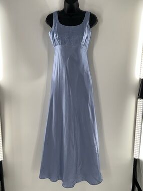 Alex Evenings Light Periwinkle Blue Maxi A Line Empire Waist Dress-Size 6P
